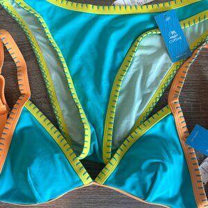 Take Me To Tulum Colorblock Bikini Set | Top M, Bottom S | NWT